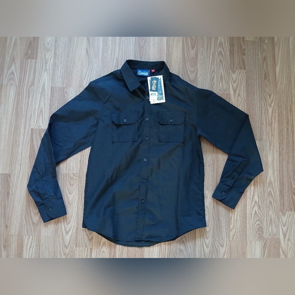 Brooklyn's Best Men's Black Long-Sleeve Button-Down